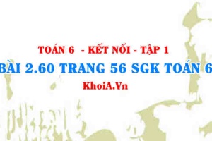 Bài 2.60 trang 56 SGK Toán 6 tập 1 Kết nối tri thức